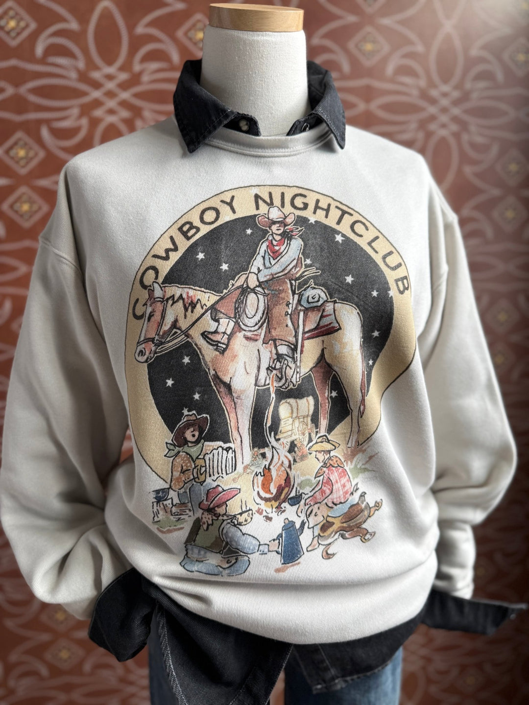 Cowboy Nightclub Sweatshirt from XOXO Art - High Call Outfitters