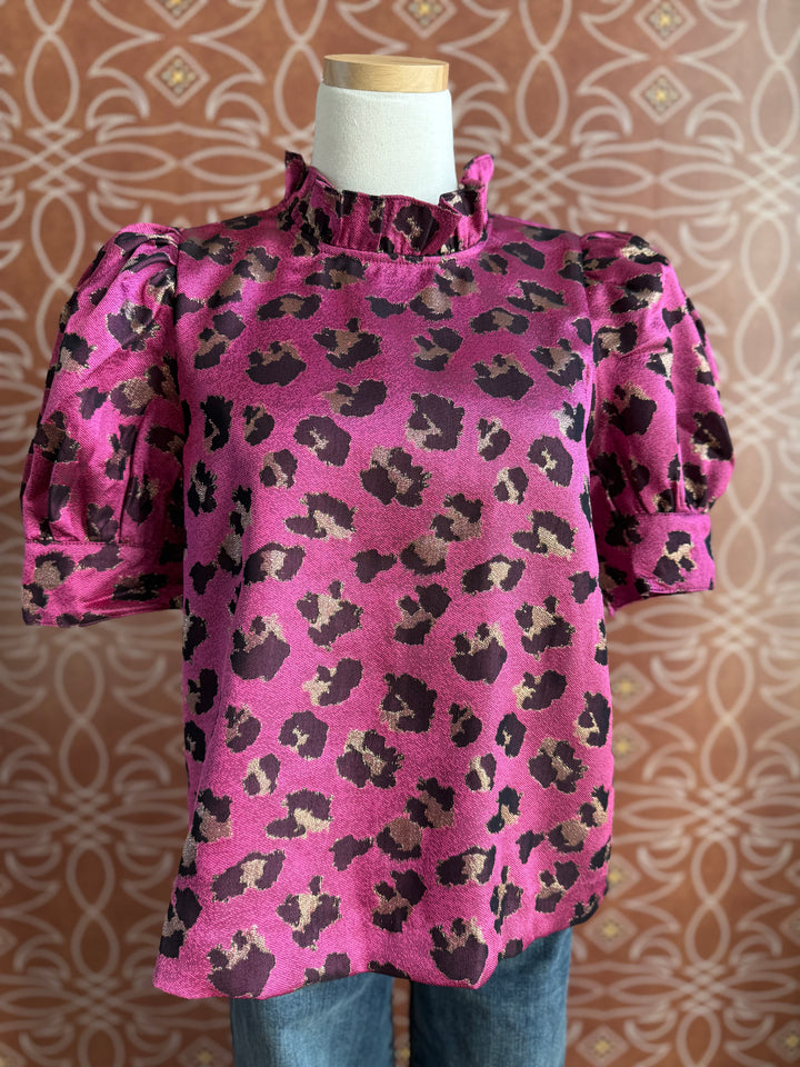 Jacquard Animal Print Top