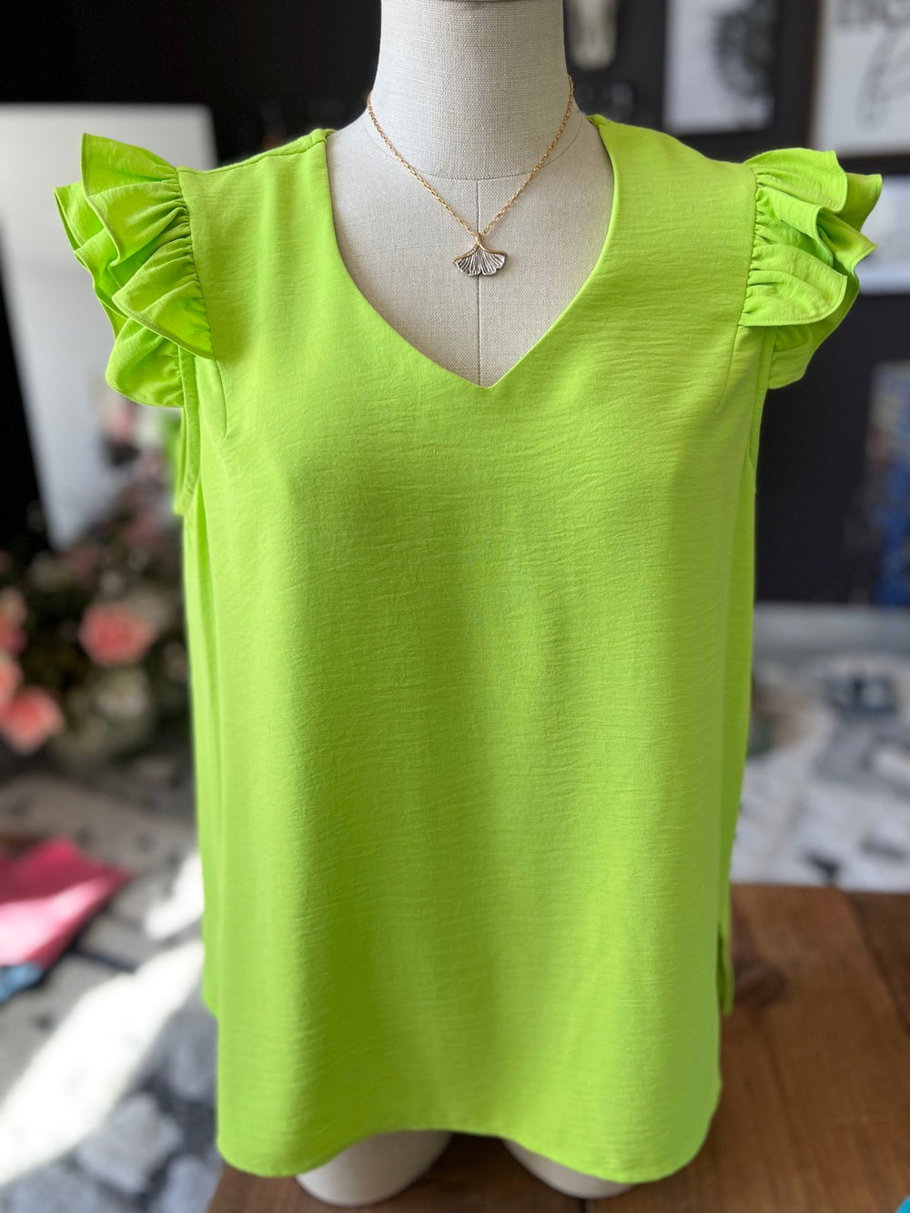 Ruffle Sleeve Tank from Multiples - High Call Outfitters