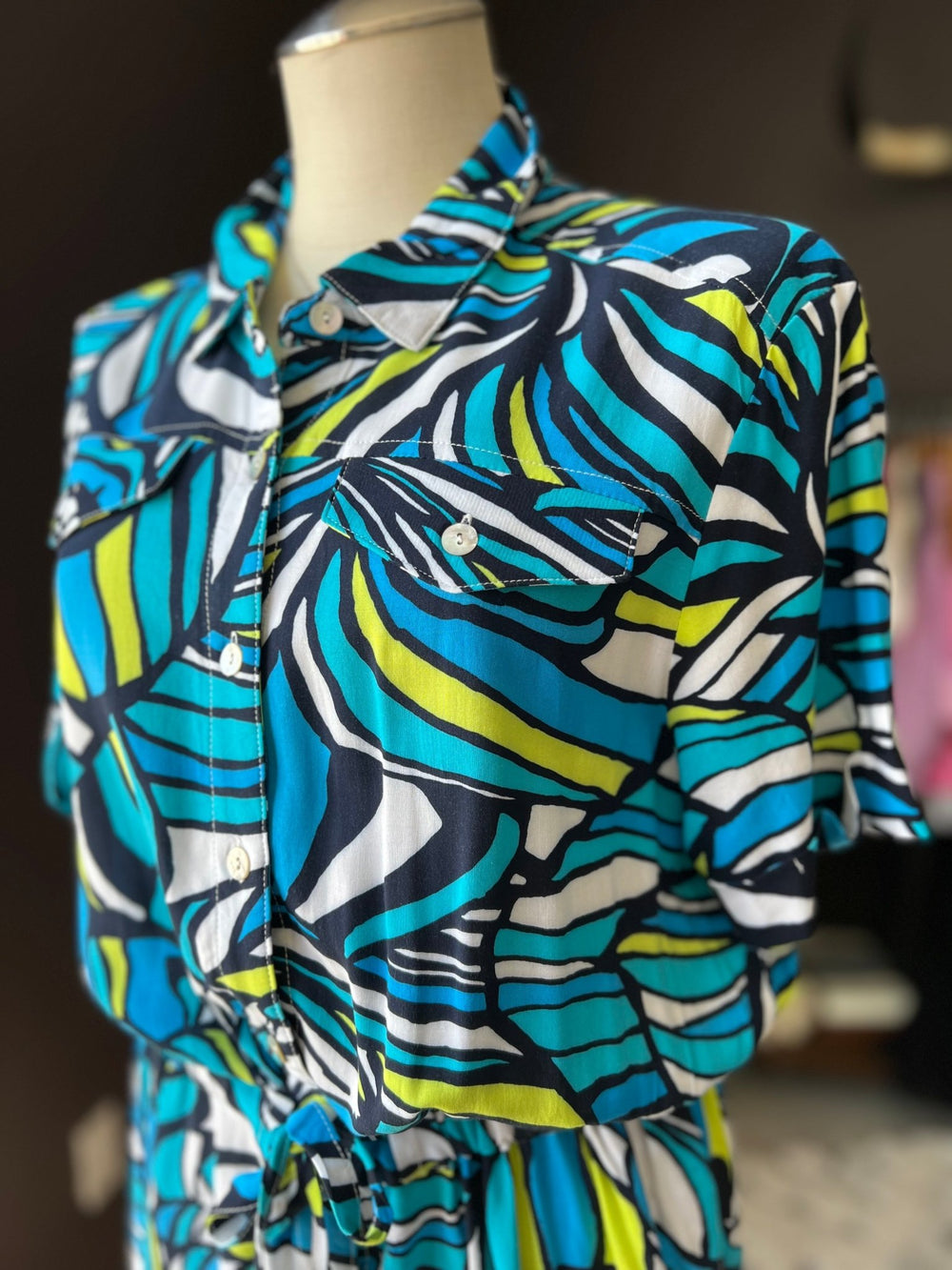 Abstract Print Romper from Multiples - High Call Outfitters