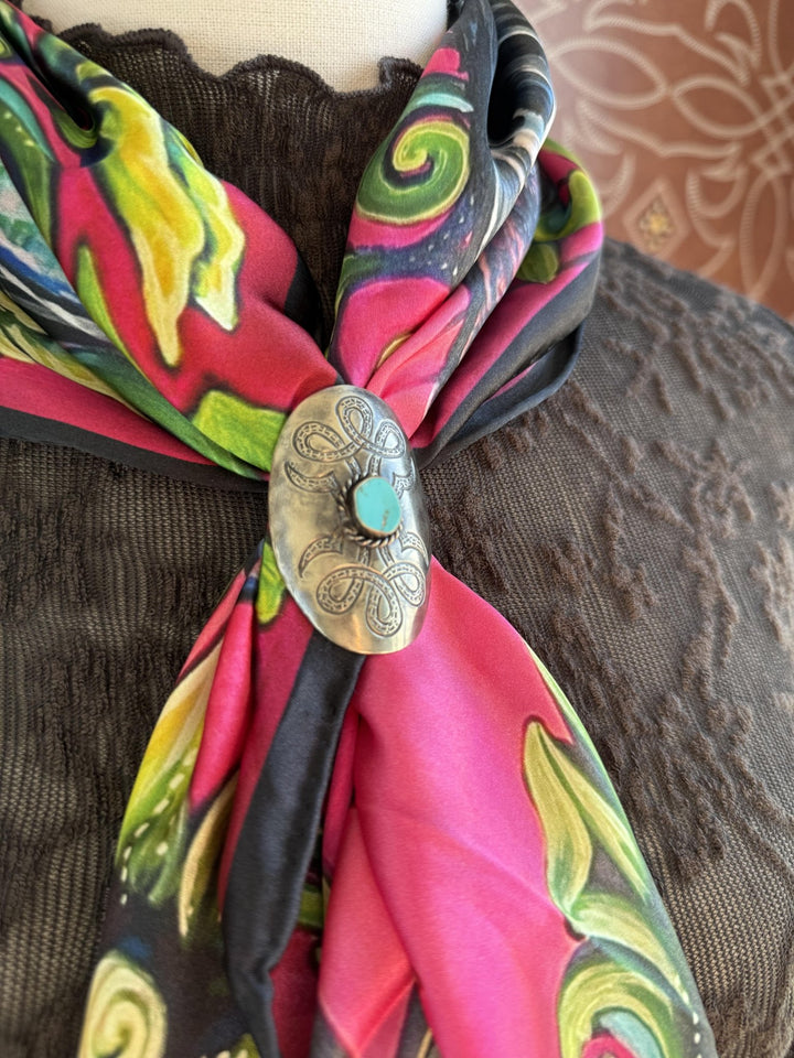 Turquoise Boot Stitch Slide from Fringe Scarves - High Call Outfitters