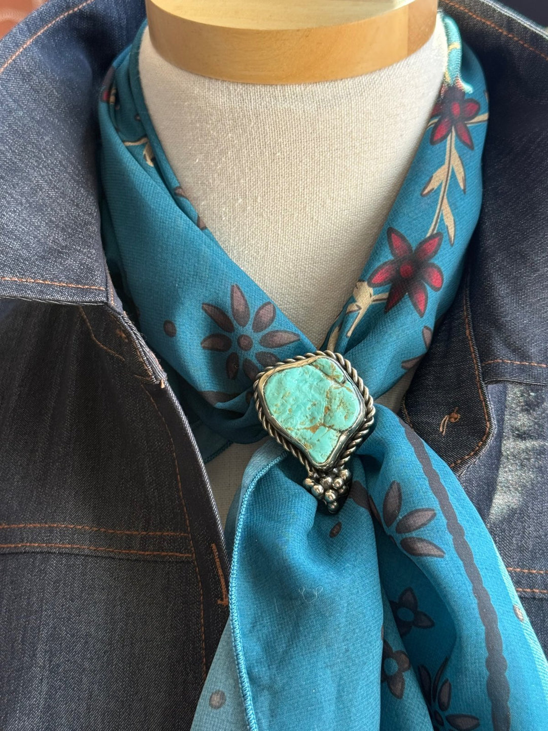 Turquoise Scarf Slide from Paige Wallace