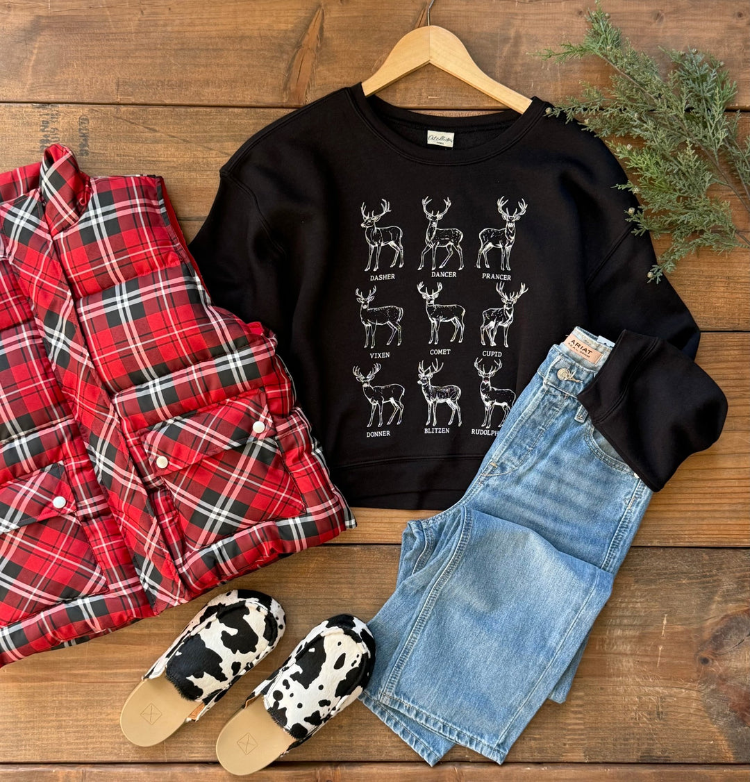 Santa's Reindeer Sweatshirt - High Call Outfitters