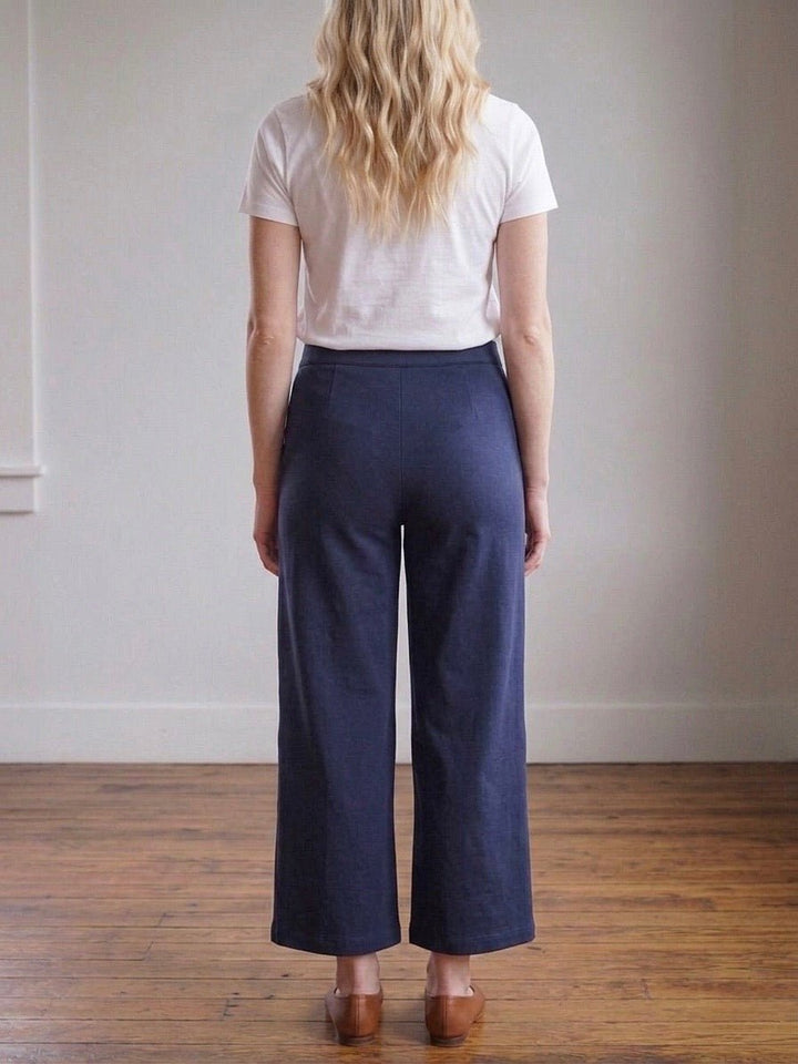 Pintuck Wide Leg Pull on Ankle Pant from Multiples - High Call Outfitters