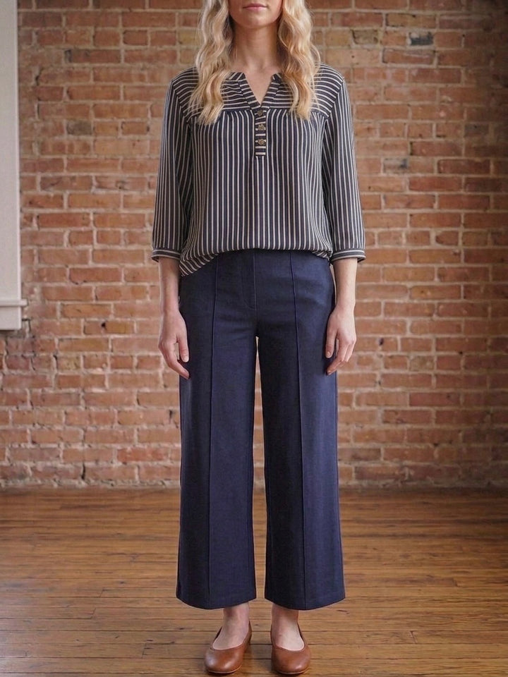 3/4 Sleeve Stripe Soft Knit Top from Multiples