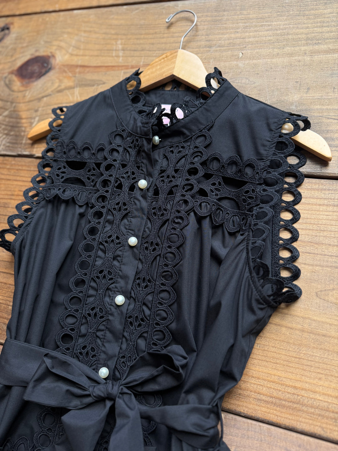 Eyelet Sleeveless Dress