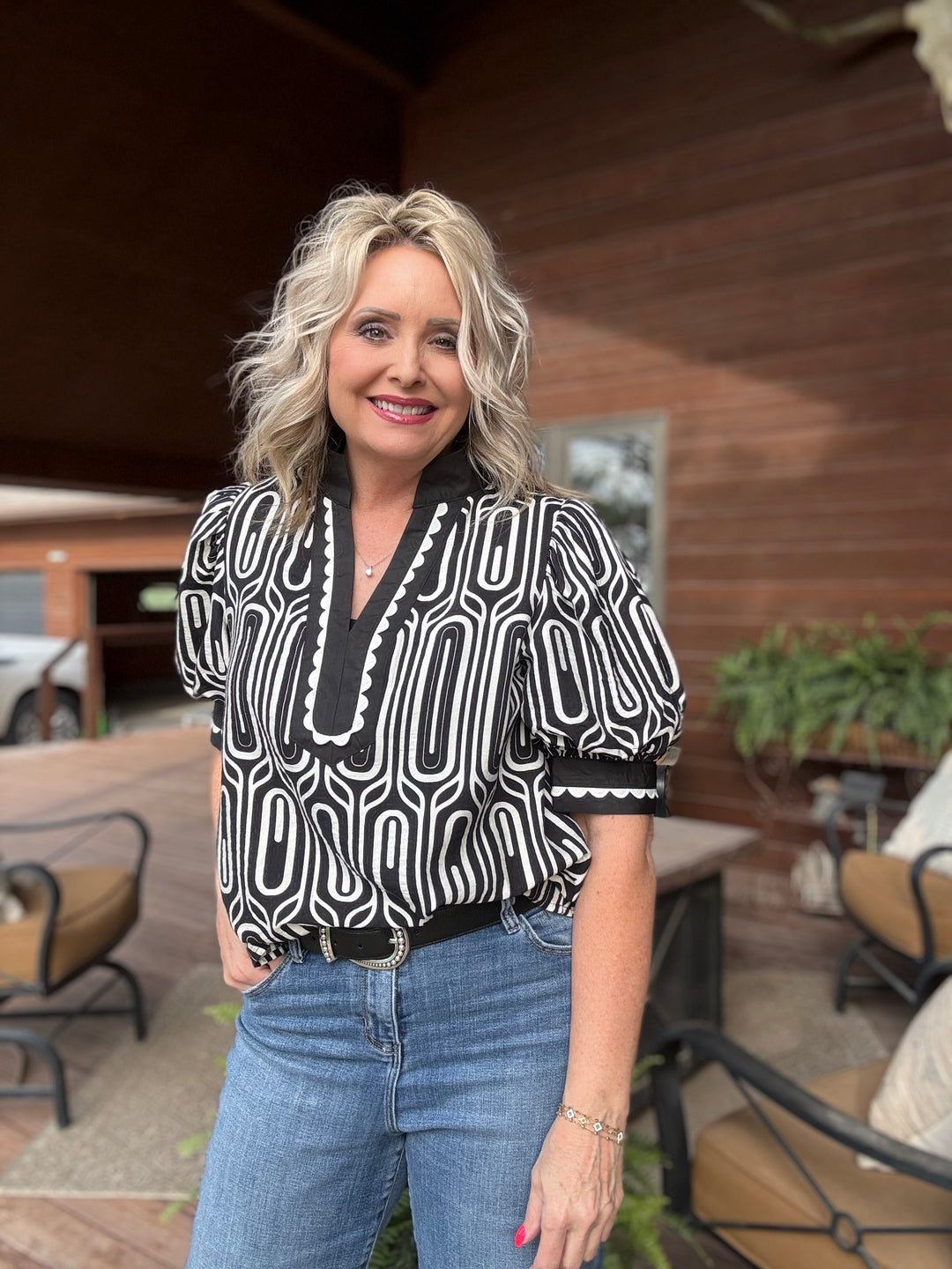 Abstract Print Top