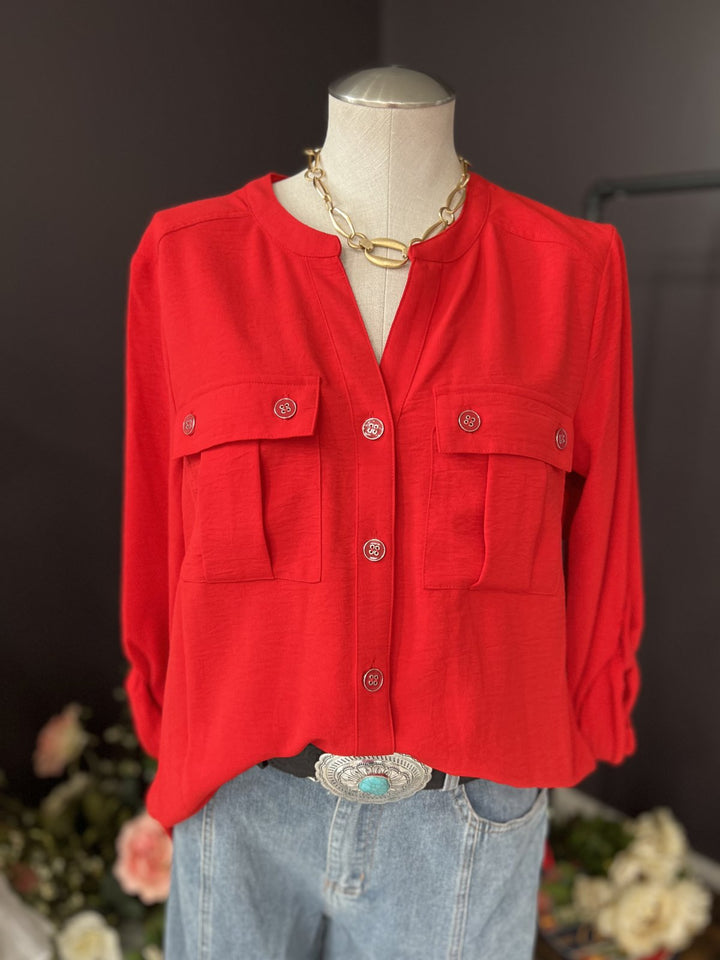 Banded Collar Shirt from Multiples
