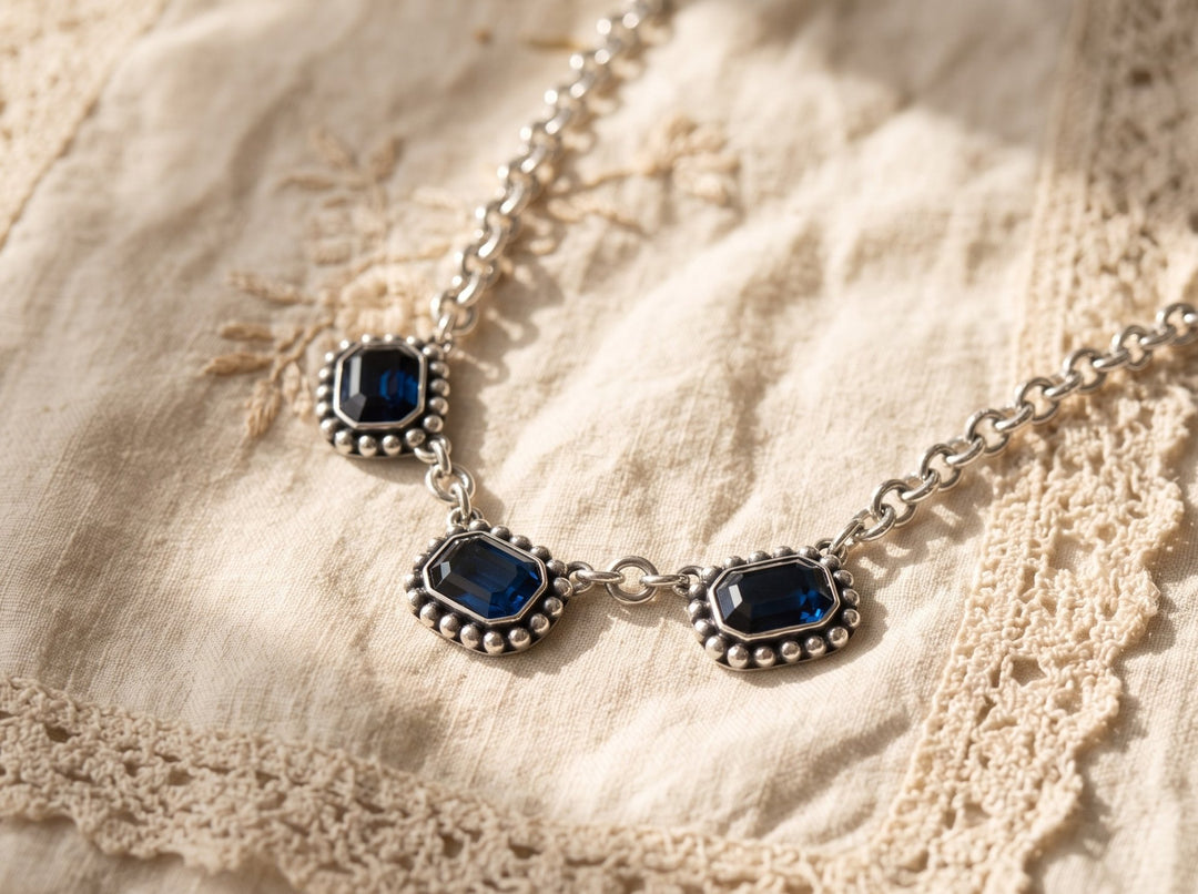 Twinkle Luxe Trio Blue Necklace from Brighton