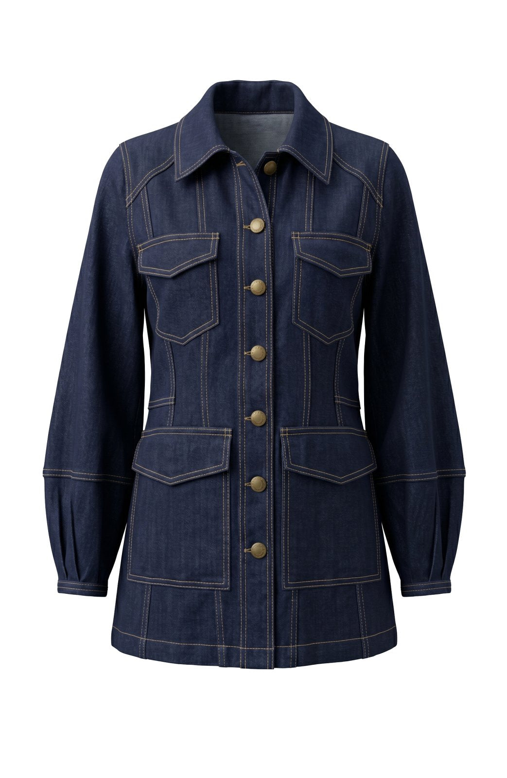 Lantern Sleeve Denim Jacket from Liverpool