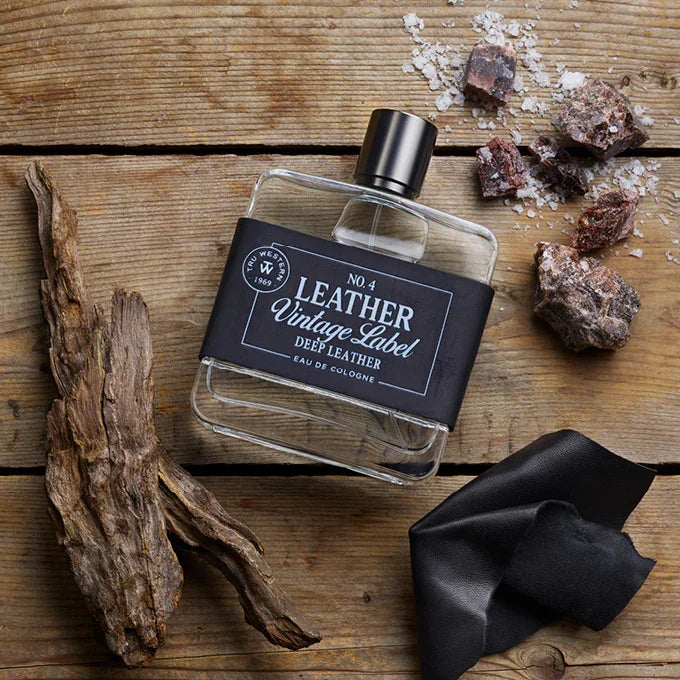 No. 4 Leather Vintage Label Deep Leather Cologne - High Call Outfitters