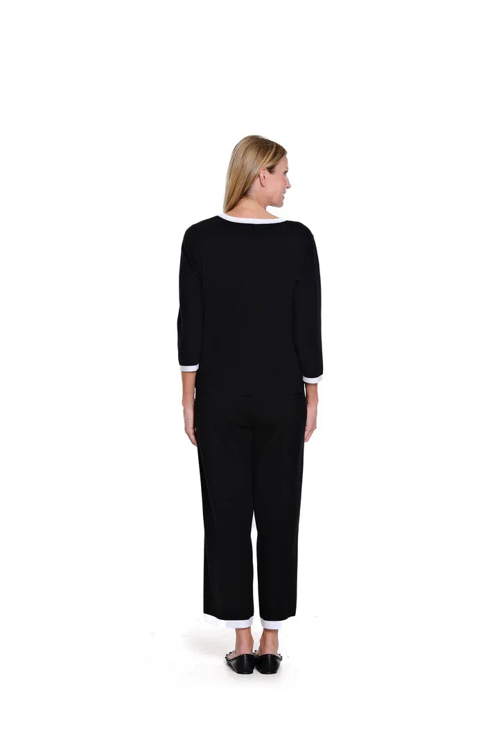 Pull On Elastic Waist Wide Leg Crop Pant from Mulitples