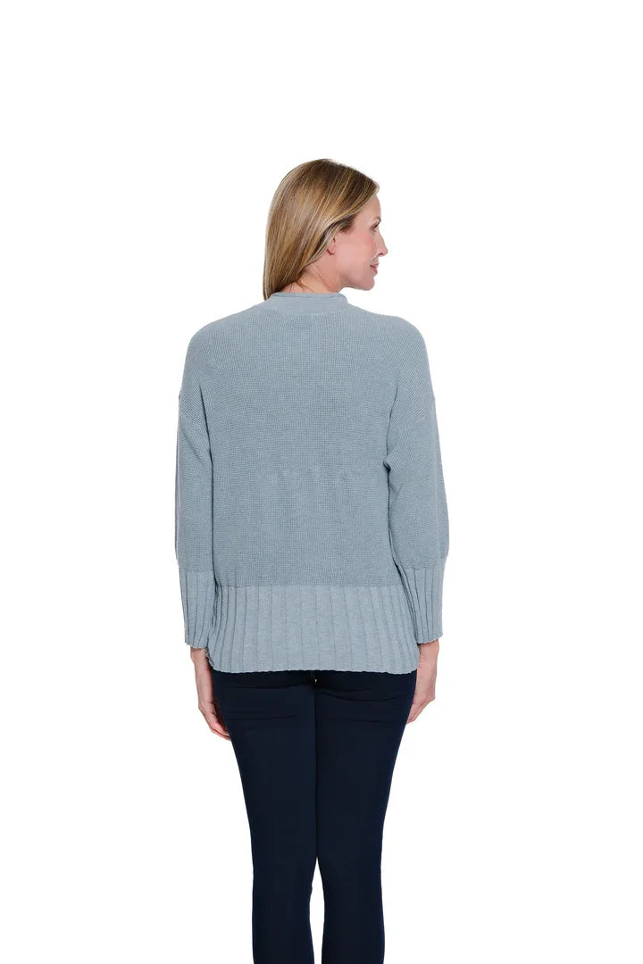 3/4 Sleeve Drop Shoulder Sweater Cardigan from Multiples