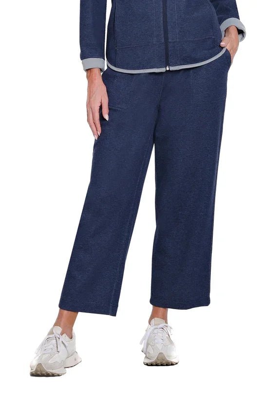 Elastic Waist Reversible Lounge Ankle Pant from Multiples - High Call Outfitters