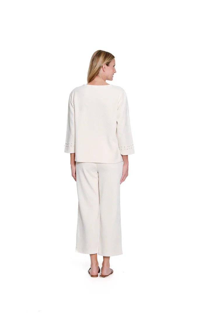 Drawstring Elastic Waist Crop Pant from Multiples - High Call Outfitters