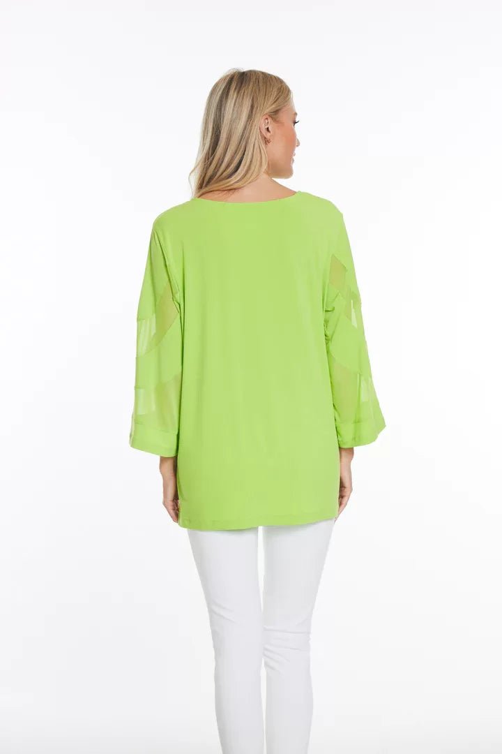 3/4 Sleeve Scoop Neck Top from Multiples - High Call Outfitters