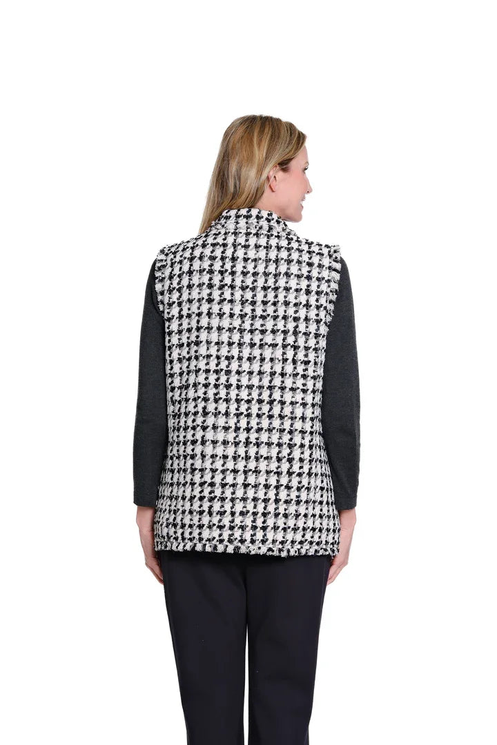 Tweed Button Front Vest from Multiples - High Call Outfitters