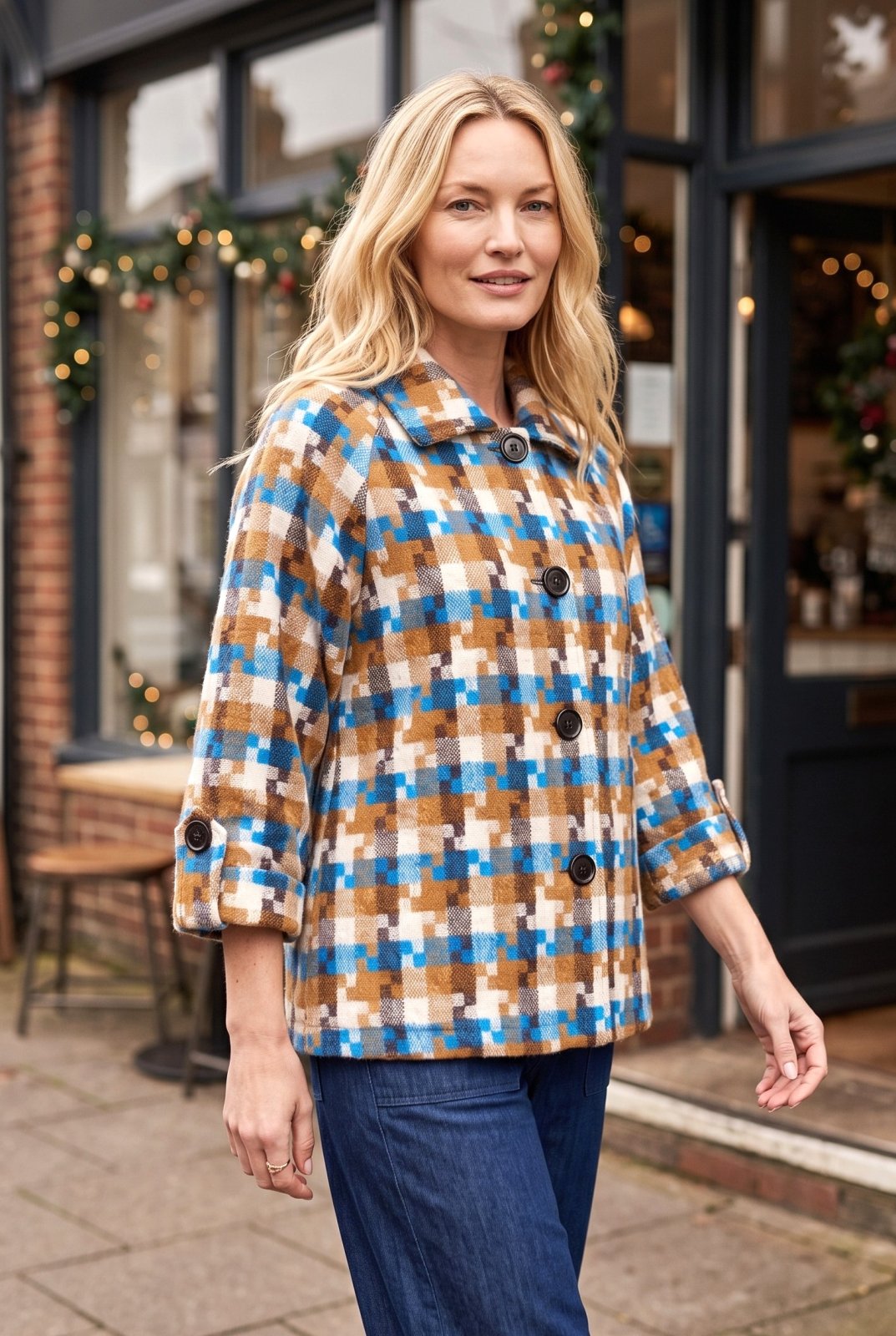 Woven Raglan Tweed Jacket from Multiples