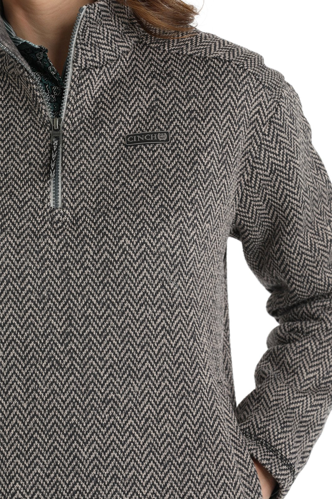 Herringbone 1/4 Zip Pullover from Cinch