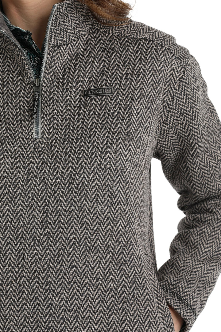 Herringbone 1/4 Zip Pullover from Cinch
