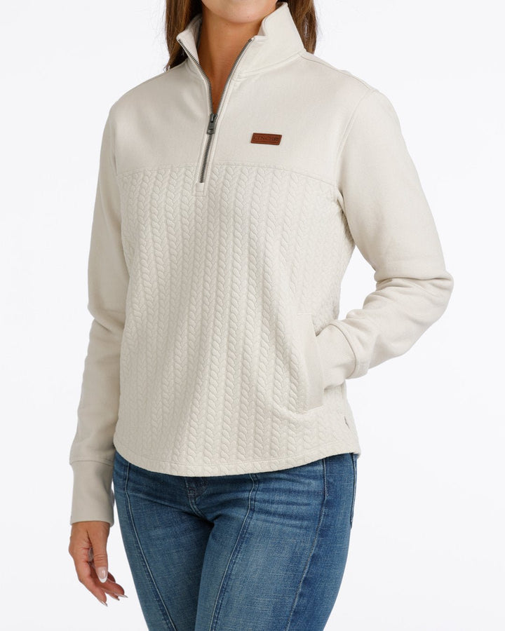 1/4 Zip Cable Knit Pullover from Cinch