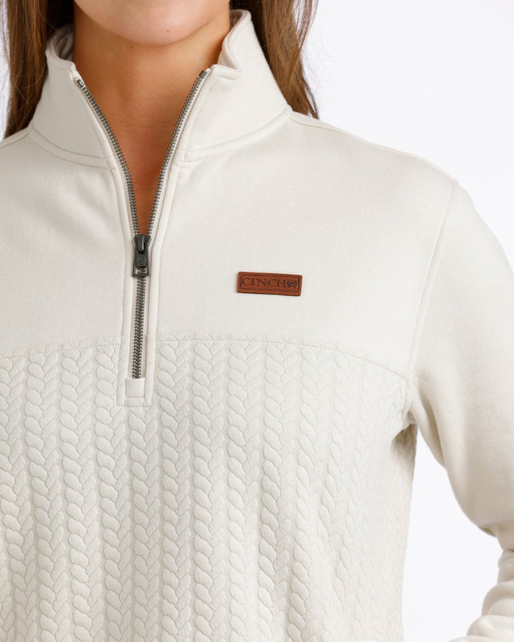 1/4 Zip Cable Knit Pullover from Cinch