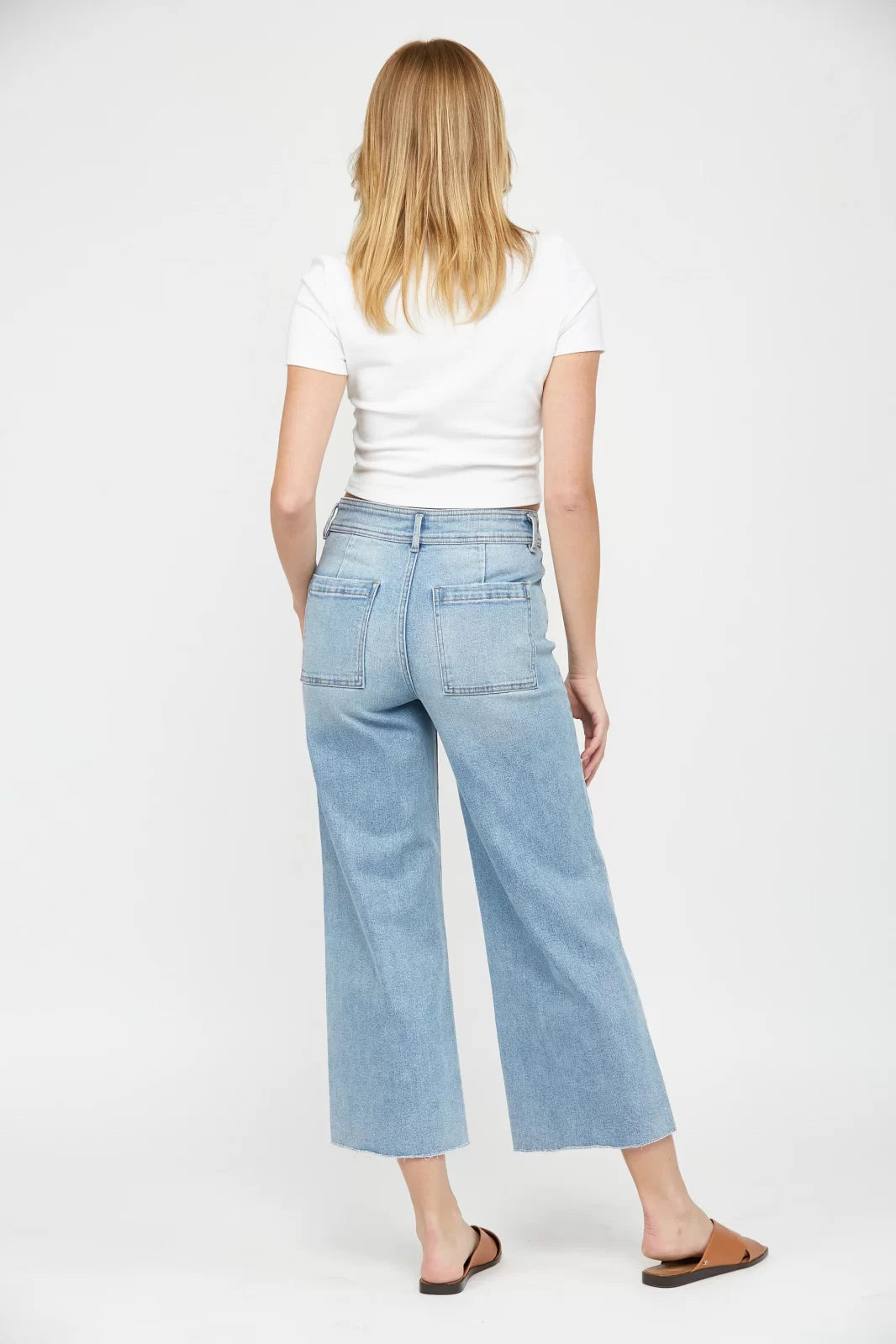 Wide Leg with Front Pocket from Mica Denim