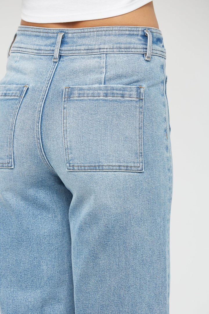 Wide Leg with Front Pocket from Mica Denim