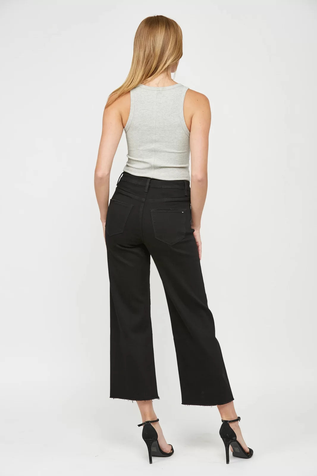 High Rise Raw Finish Ankle Crop from Mica Denim