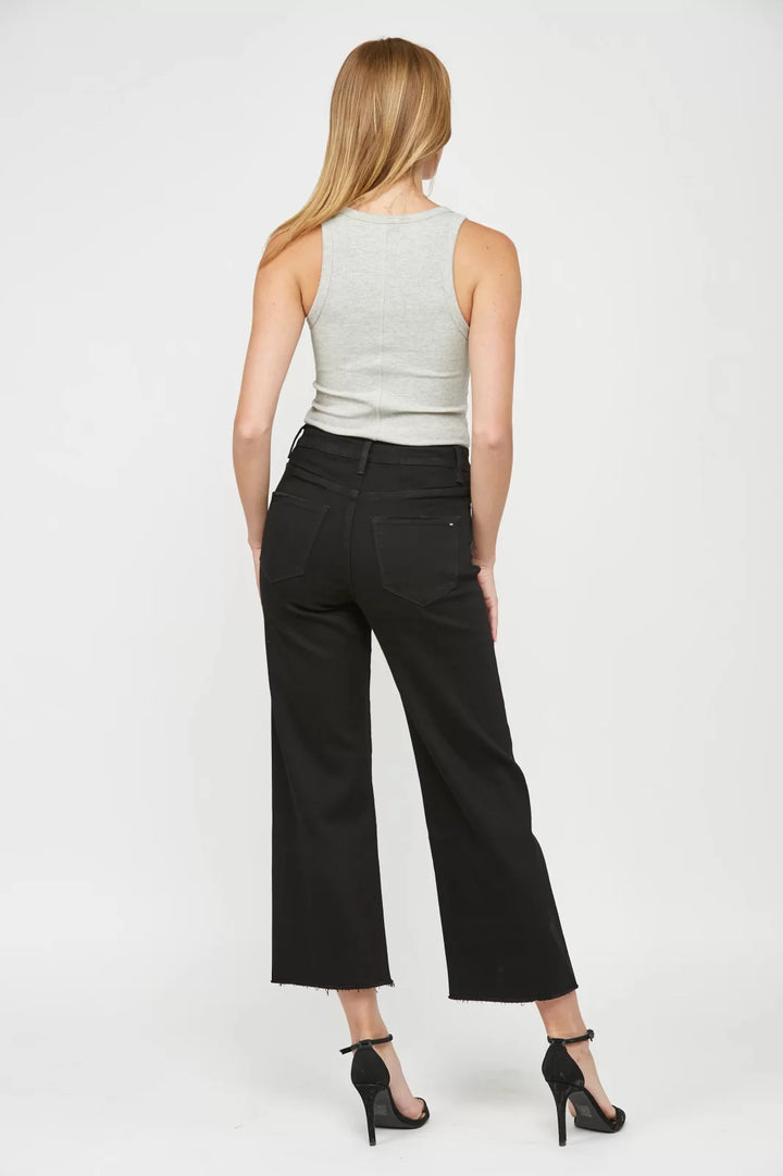 High Rise Raw Finish Ankle Crop from Mica Denim