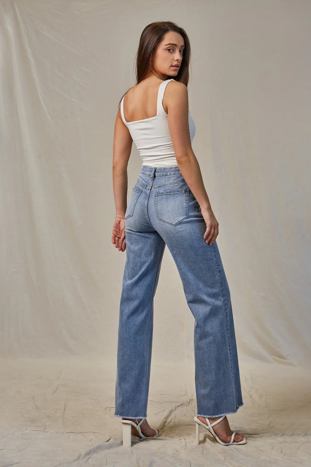 High Rise Wide Leg Denim from Mica Denim - High Call Outfitters