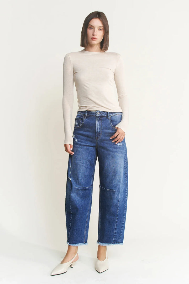 Ankle Barrel Leg Denim from Mica