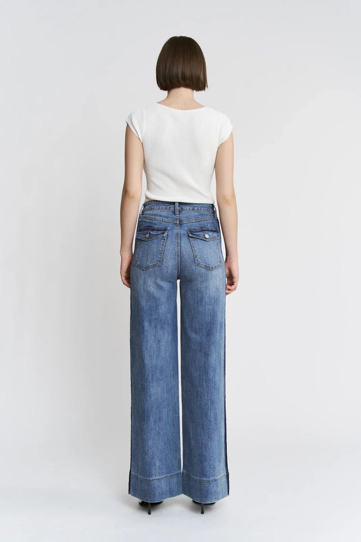 High Rise Tuxedo Denim from Mica - High Call Outfitters