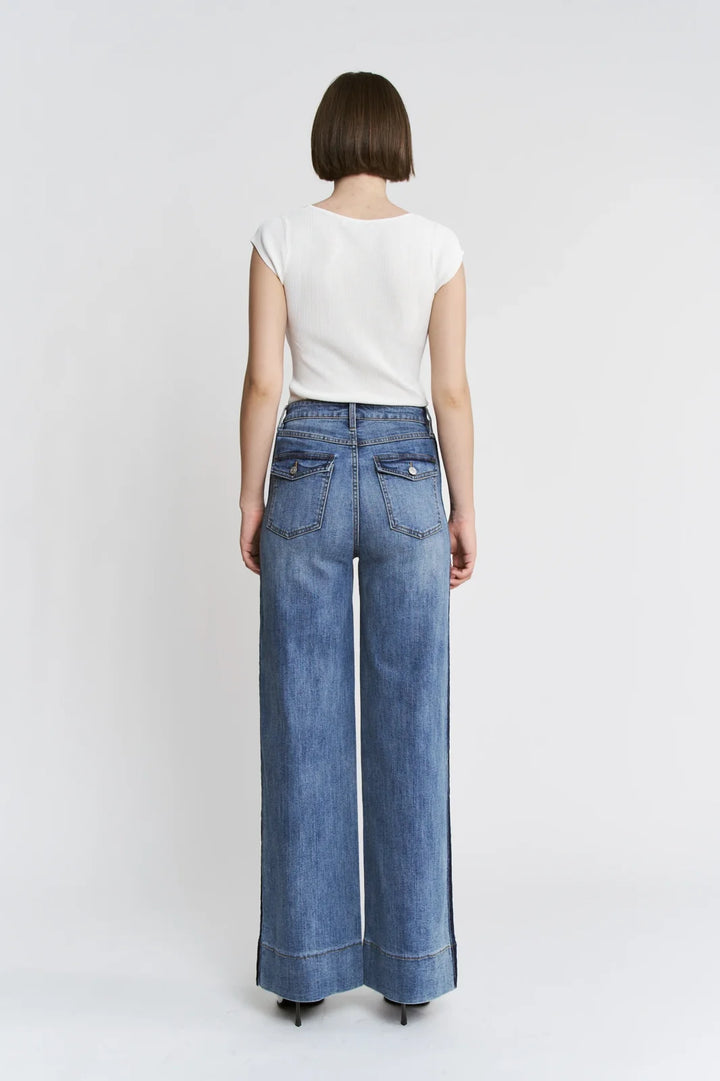 High Rise Tuxedo Denim from Mica