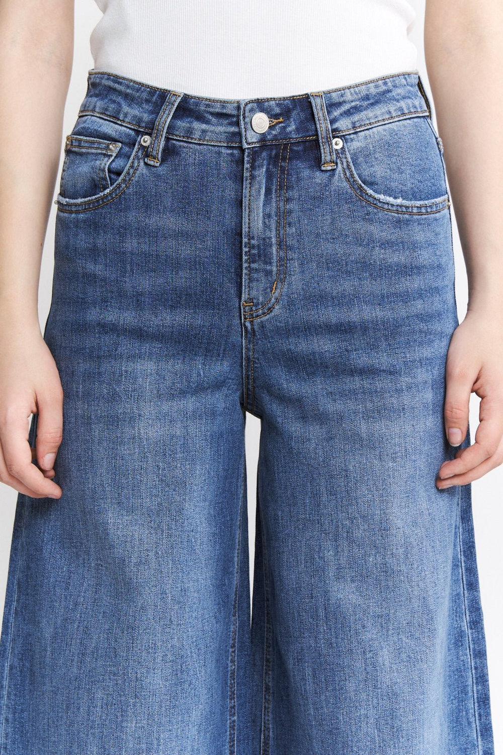 High Rise Slouchy Wide Leg Denim from Mica - High Call Outfitters
