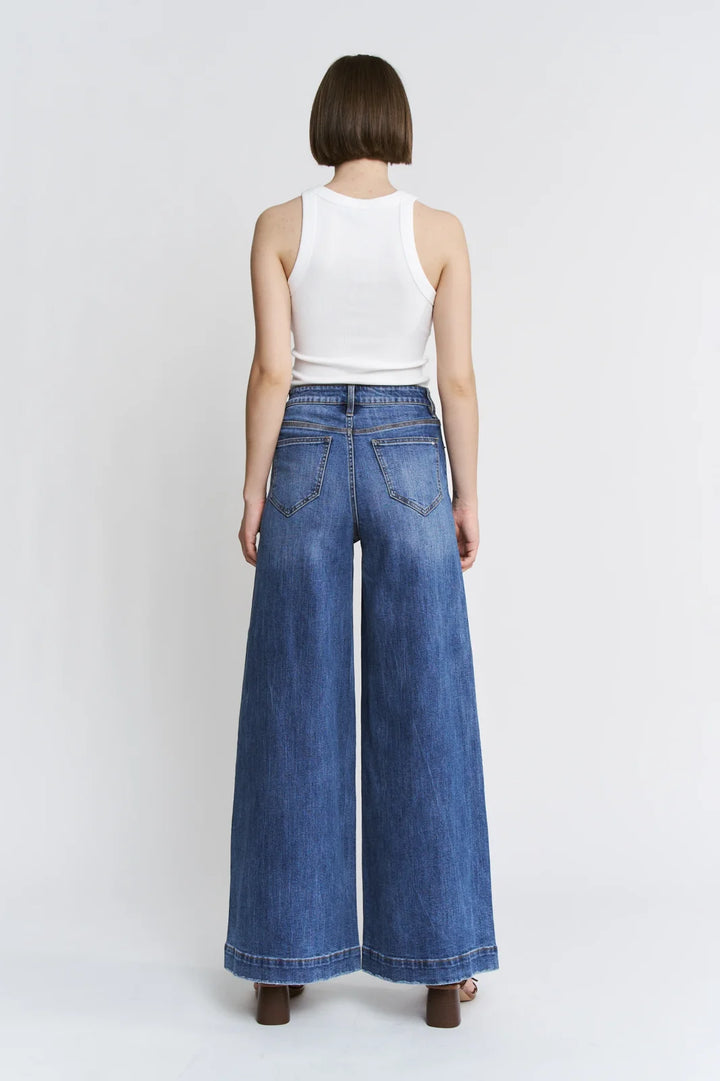 High Rise Slouchy Wide Leg Denim from Mica