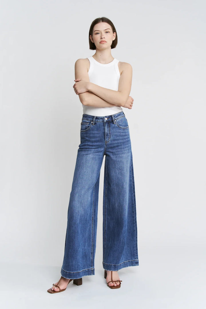 High Rise Slouchy Wide Leg Denim from Mica