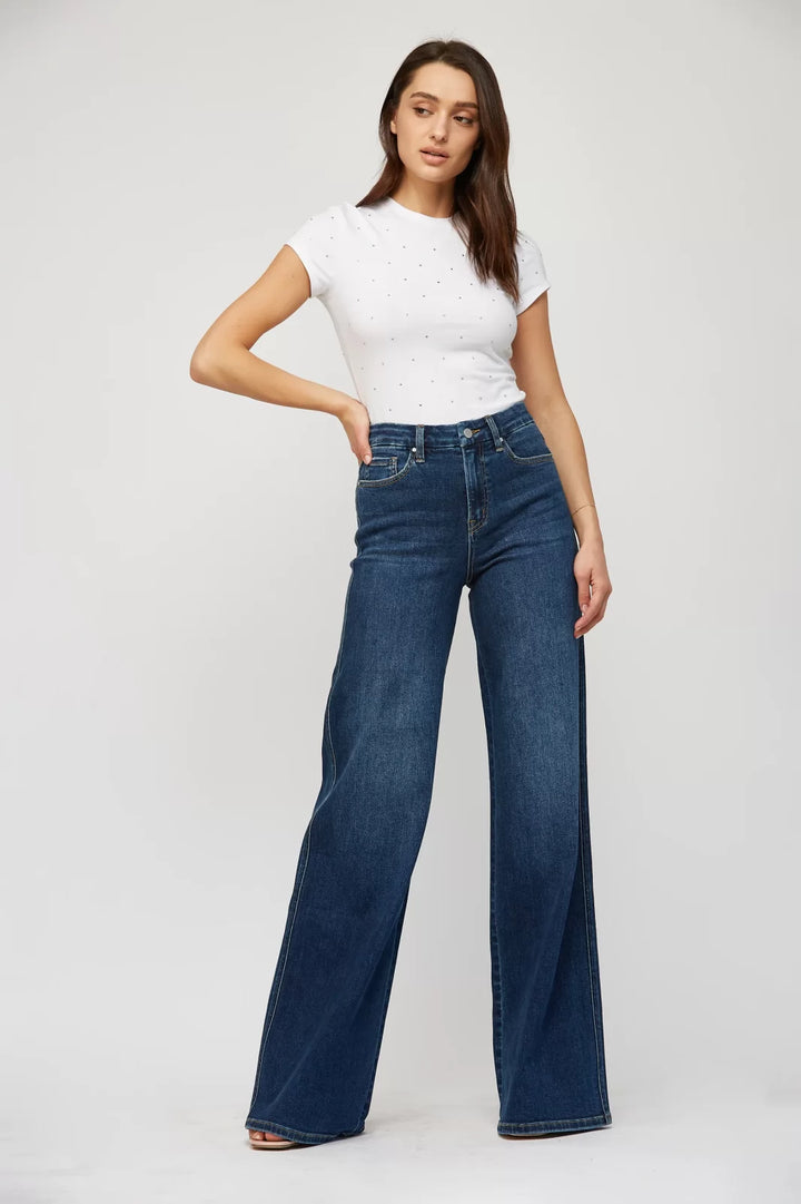 High Rise Wide Leg Denim