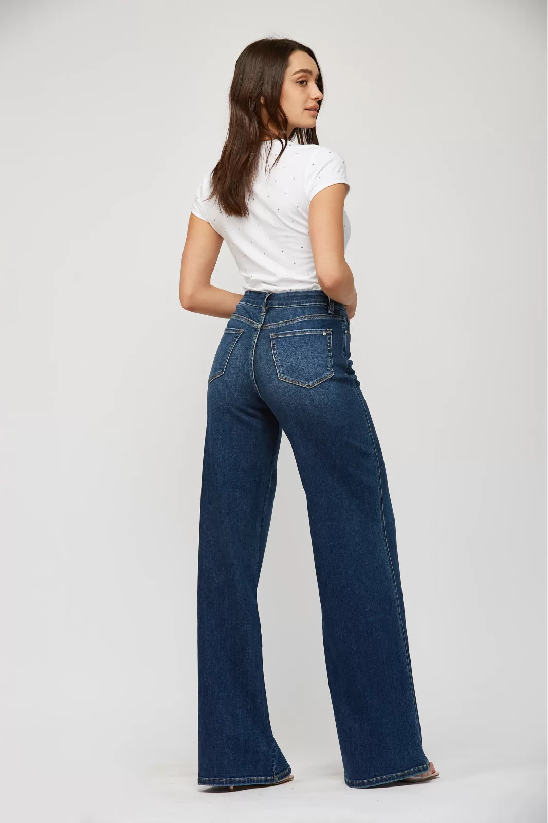 High Rise Wide Leg Denim