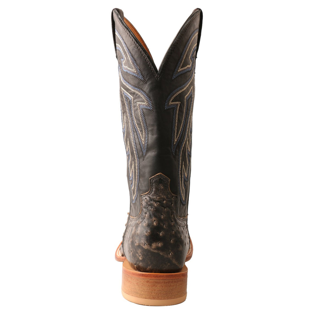 11" Ruff Stock Black Ostrich Boot from Twisted X