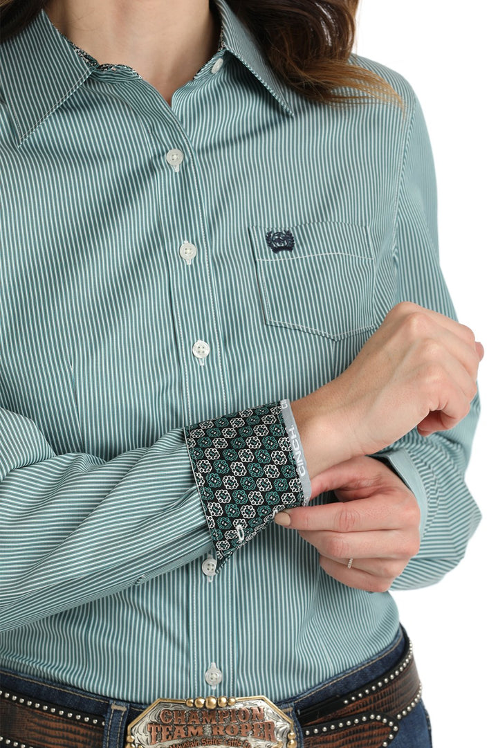 Stripe Tencel Shirt from Cinch