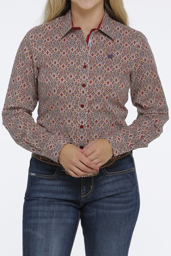 Medallion Print Long Sleeve Woven from Cinch