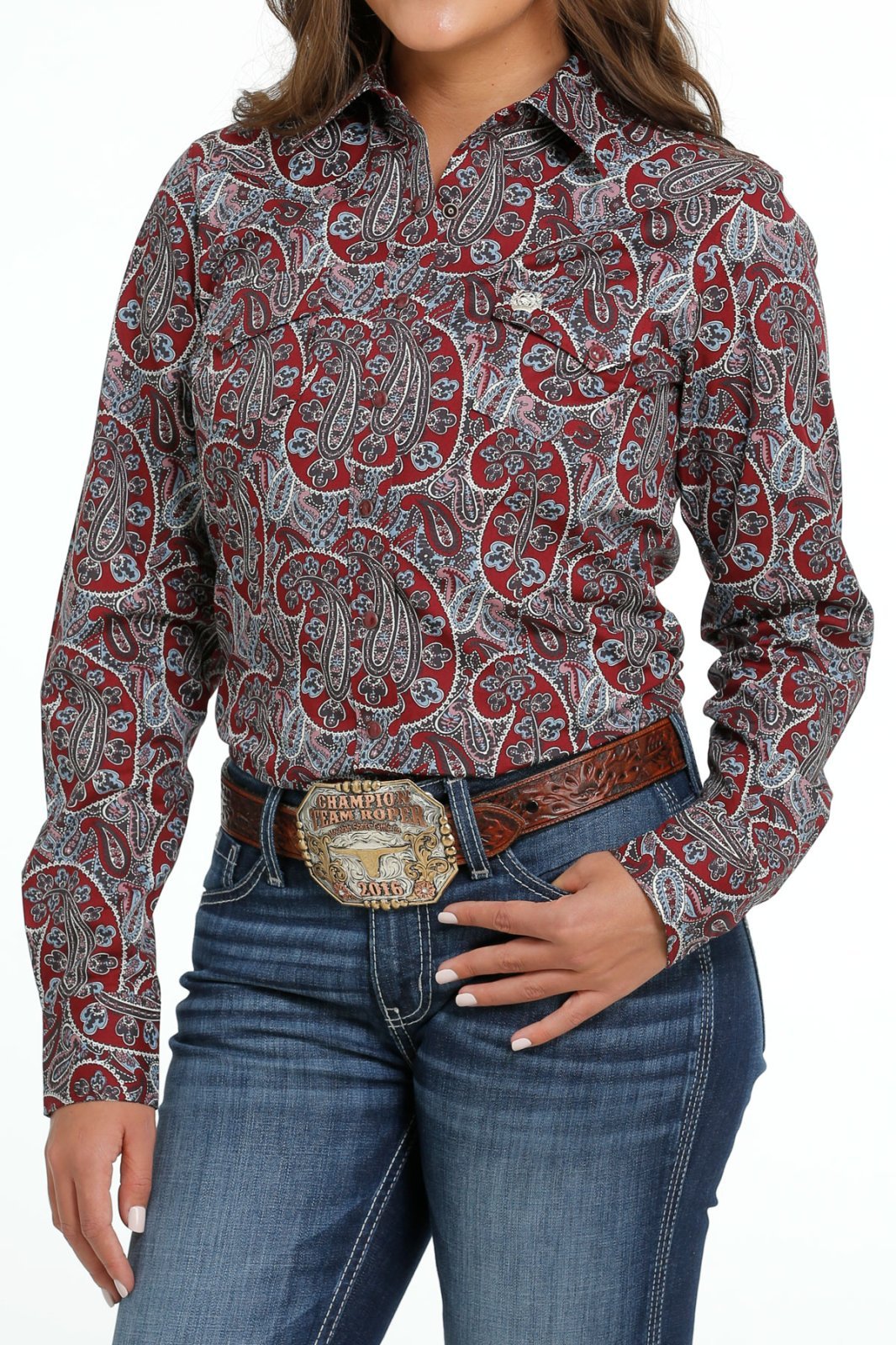 Classic Fit Long Sleeve Paisley Woven from Cinch - High Call Outfitters