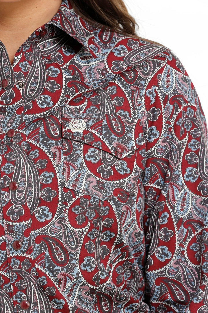 Classic Fit Long Sleeve Paisley Woven from Cinch - High Call Outfitters