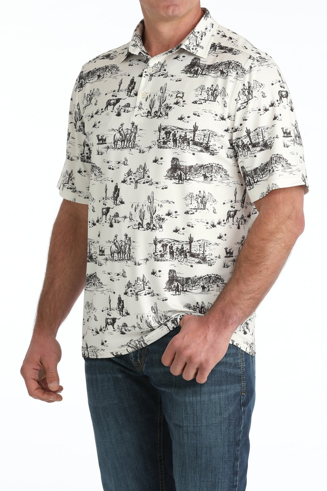 Arena Flex Landscape Print Polo from Cinch - High Call Outfitters