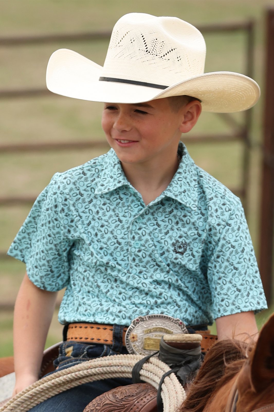 Boys Cowboy Print Polo from Cinch - High Call Outfitters