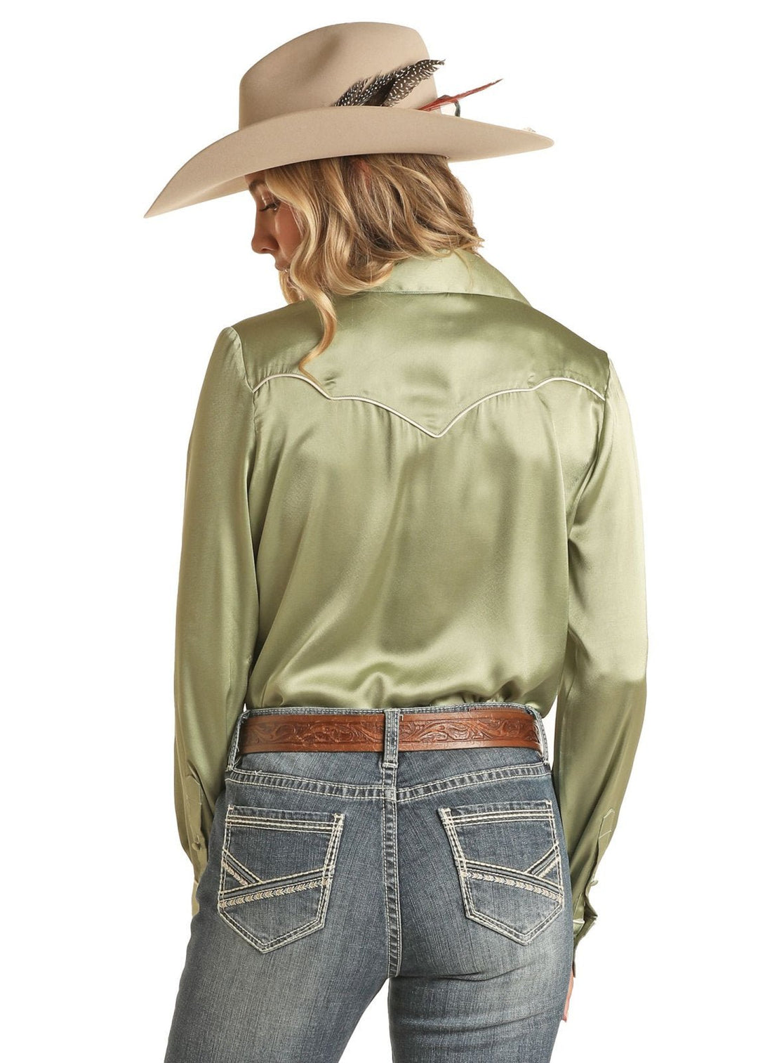 Satin Western Yoke Shirt from Rock &amp; Roll Cowgirl - High Call Outfitters