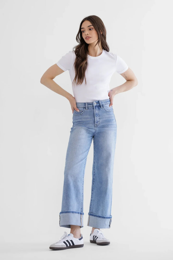 High Rise Cuffed Denim from Mica