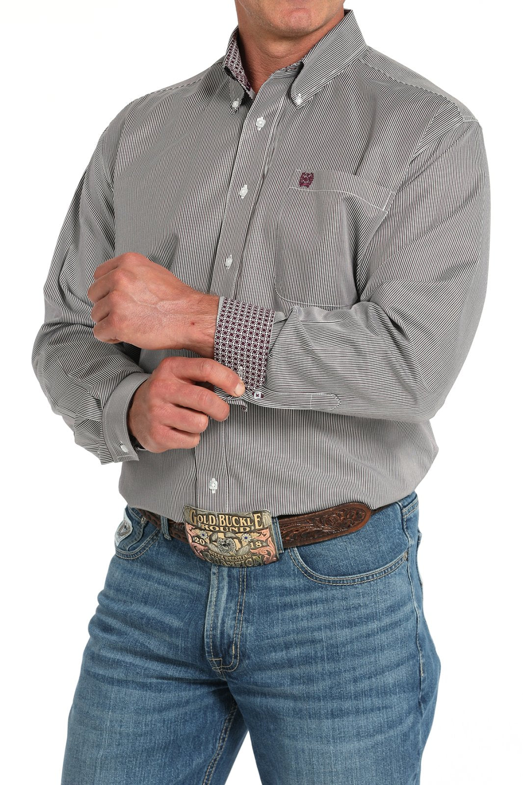 Classic Fit Tencel Stripe Shirt from Cinch