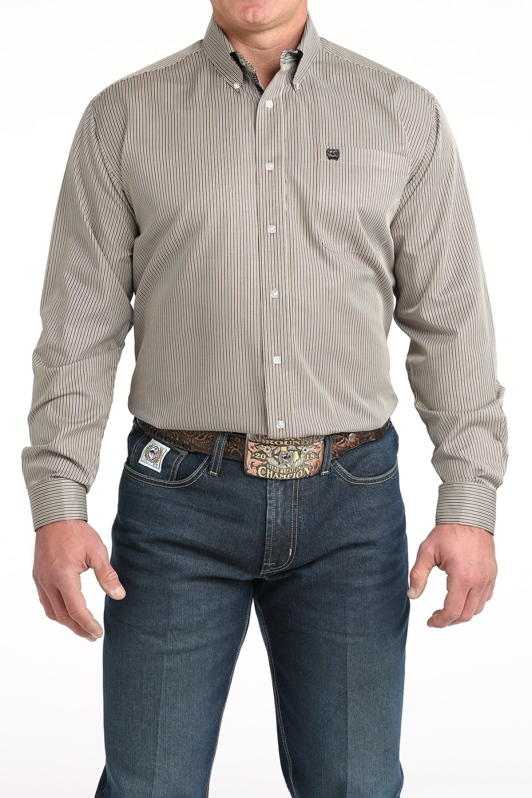 Classic Fit Stripe Shirt from Cinch